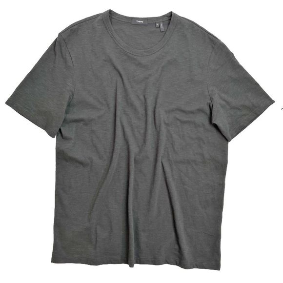 Theory Essential Tee Short Sleeve Crew Slub Slate Grey XL - Picture 1 of 6